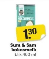 Coop Sum & sam kokosmelk aanbieding