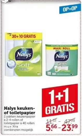 Coop Nalys keukenof toiletpapier aanbieding