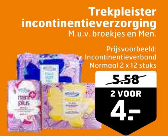 Trekpleister Trekpleister incontinentieverzorging aanbieding