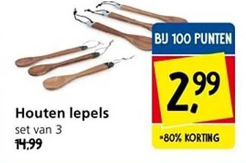 Jan Linders Houten lepels aanbieding