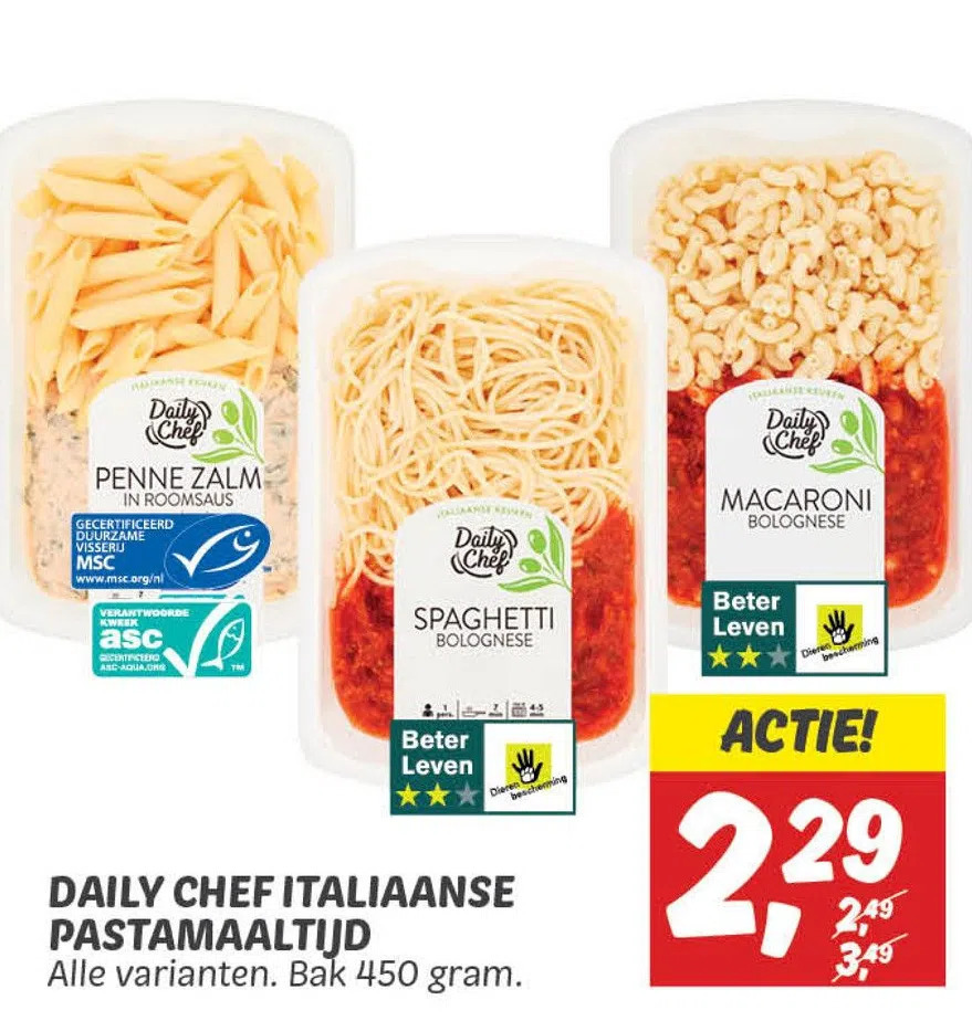 Dekamarkt Daily chef italiaanse pastamaaltijd aanbieding