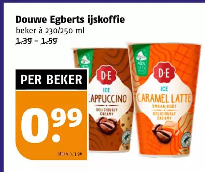 Poiesz Douwe egberts ijskoffie aanbieding
