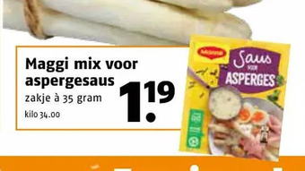 Poiesz Maggi mix voor aspergesaus aanbieding