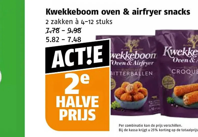 Poiesz Kwekkeboom oven & airfryer snacks aanbieding