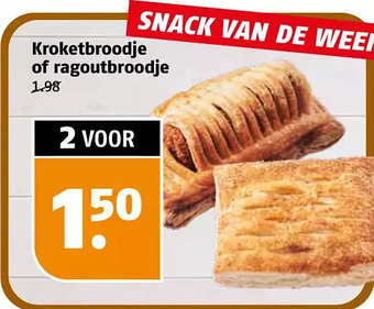 Poiesz Kroketbroodje of ragoutbroodje aanbieding
