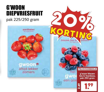 MCD Supermarkt G'woon diepvriesfruit aanbieding