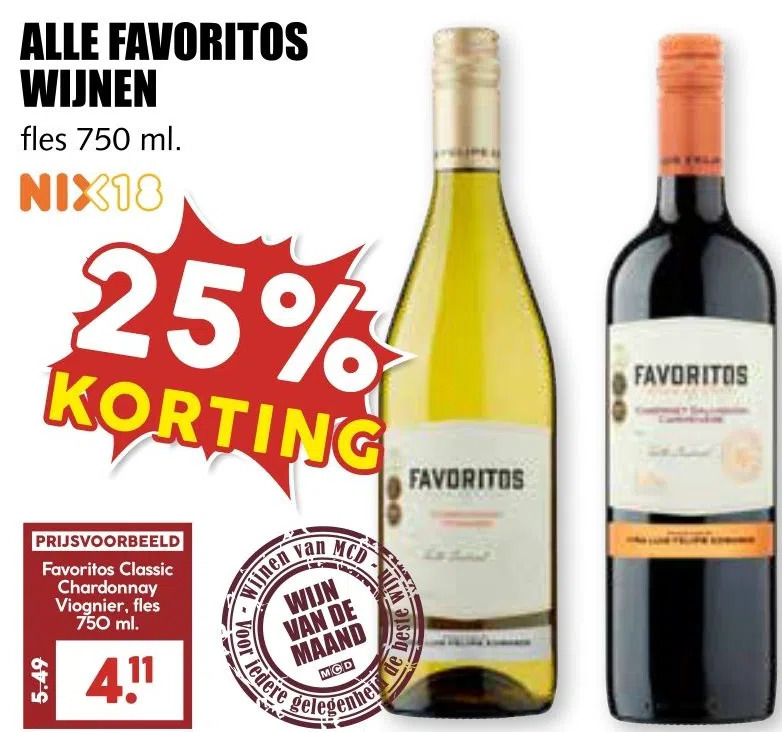 MCD Supermarkt Alle favoritos wijnen aanbieding