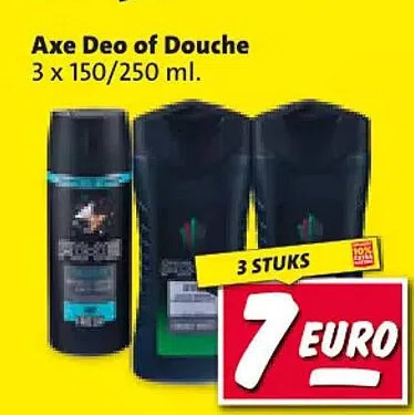 Nettorama Axe deo of douche aanbieding