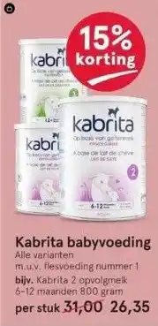 Etos Kabrita babyvoeding aanbieding