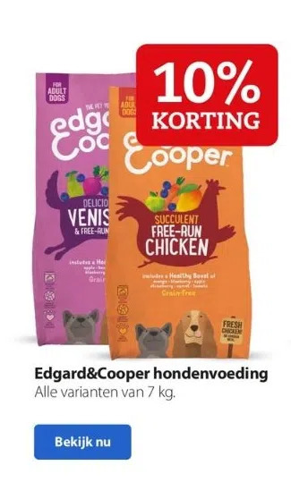 Boerenbond Edgard&cooper hondenvoeding aanbieding