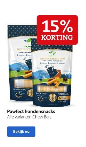 Boerenbond Pawfect hondensnacks aanbieding