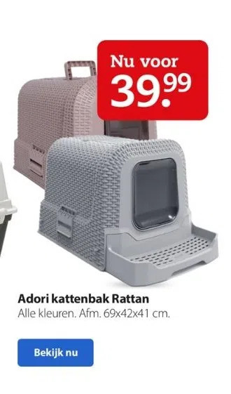 Boerenbond Adori kattenbak rattan aanbieding