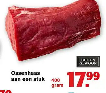 Hoogvliet Ossenhaas aan een stuk 400 gram aanbieding