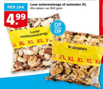 Hoogvliet Luxe notenmelange of walnoten XL 500 gram aanbieding