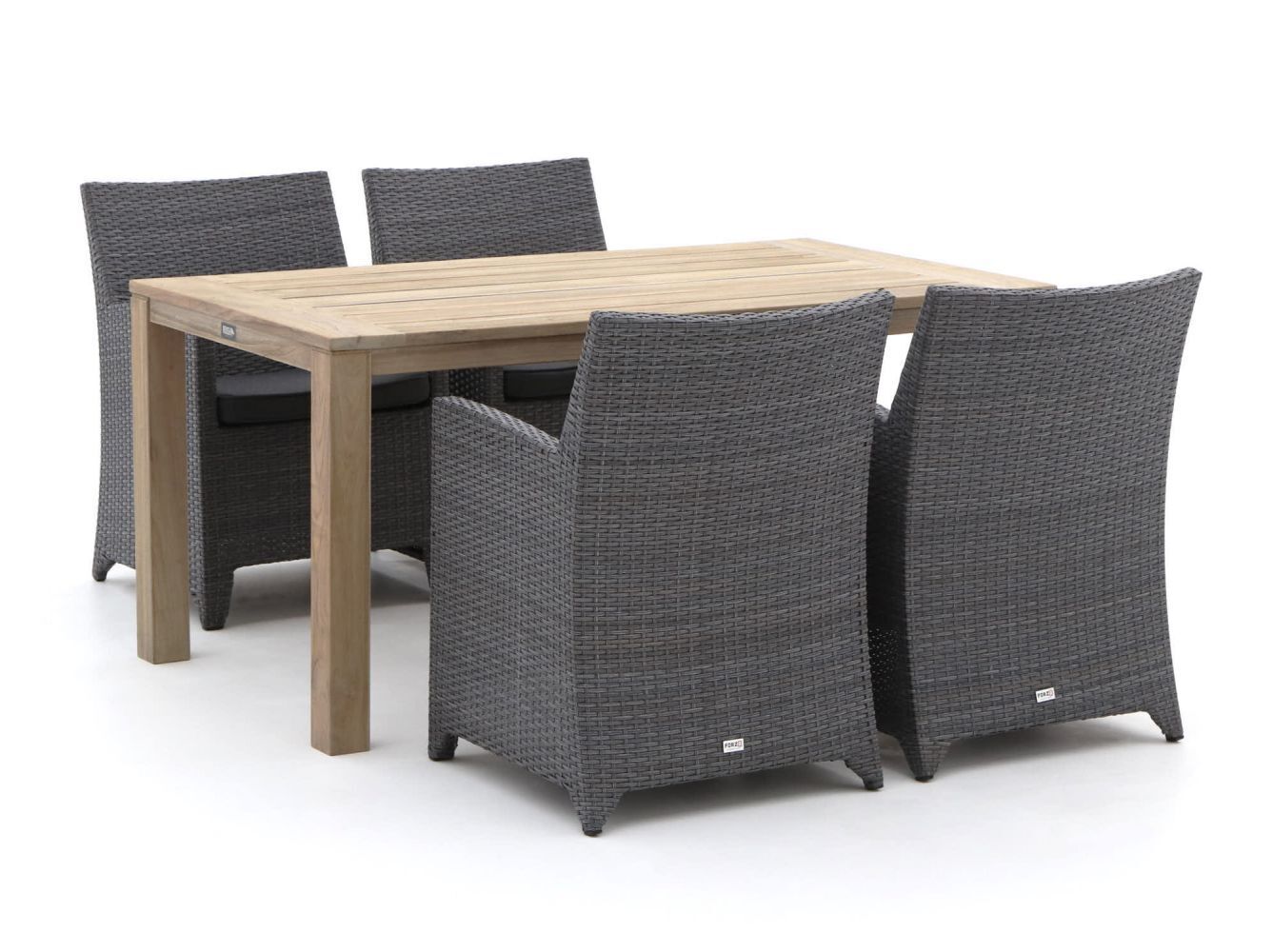 Kees Smit Forza barolo/rough-s 160cm dining tuinset 5-delig - laagste prijsgarantie! aanbieding