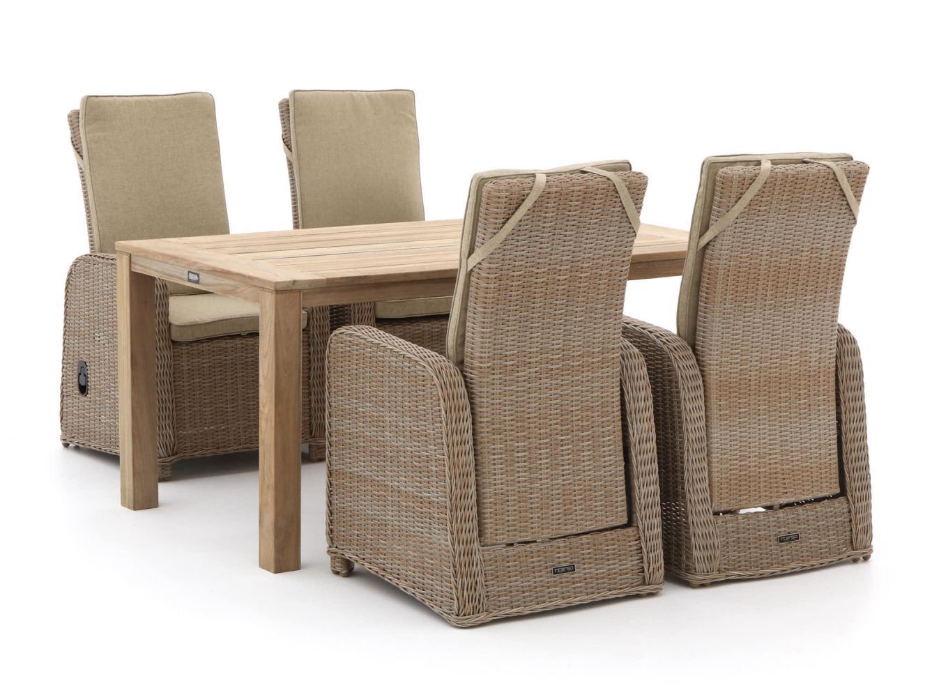 Kees Smit Intenso umbria/rough-s 160cm dining tuinset 5-delig verstelbaar - laagste prijsgarantie! aanbieding