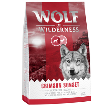 Zooplus 1kg 'crimson sunset' lam & geit wolf of wilderness hondenvoer aanbieding