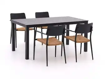 Kees Smit Bellagio cino/menzano 160cm dining tuinset 5-delig stapelbaar - laagste prijsgarantie! aanbieding