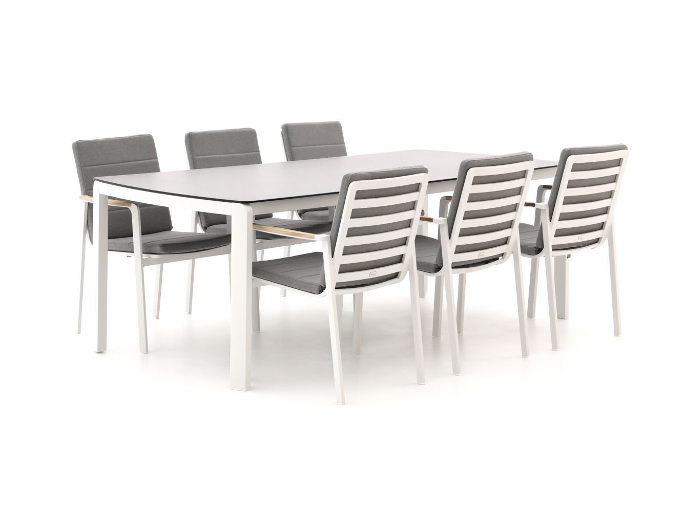 Kees Smit Bellagio ciane 220cm dining tuinset 7-delig stapelbaar - laagste prijsgarantie! aanbieding