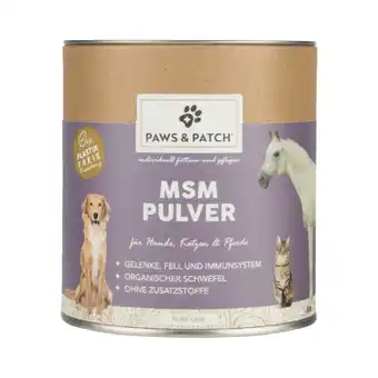 Zooplus 400g paws & patch msm powder straight feed dog aanbieding