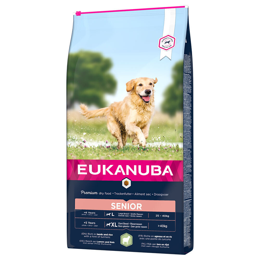 Zooplus 12kg lam & rijst senior large & giant breed eukanuba hondenvoer droog aanbieding