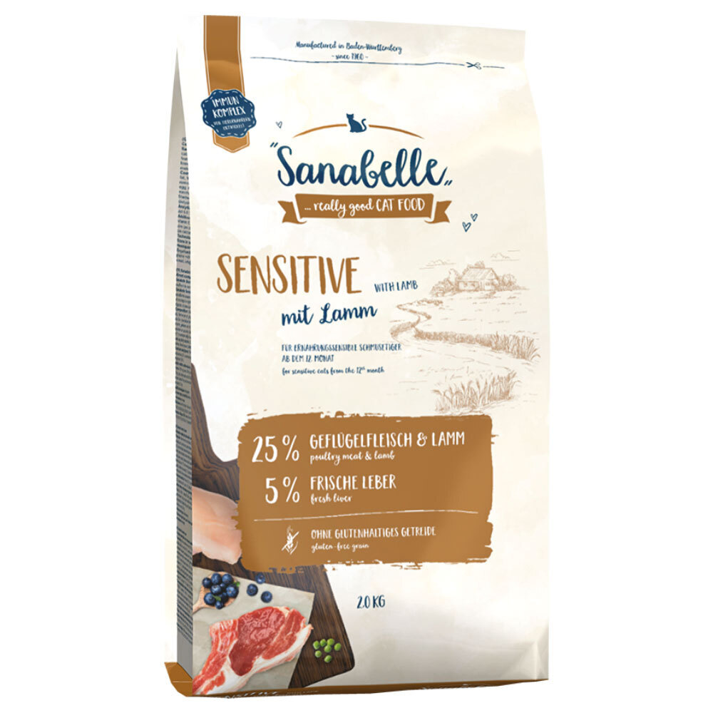 Zooplus Sanabelle adult met struisvogel kattenvoer - dubbelpak: 4 kg (2 x 2 kg) aanbieding