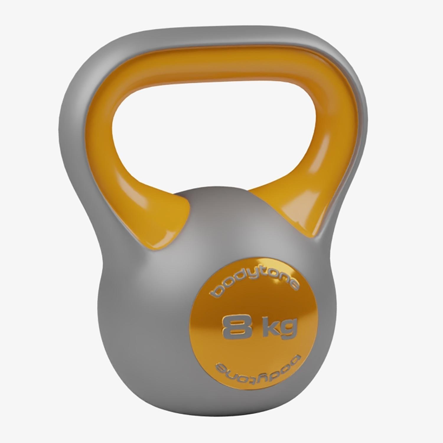 Perry Sport Bodytone bodytone kettlebell pe 8 kilogram oranje/grijs aanbieding