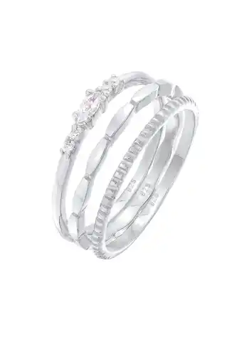 Douglas Elli elli ring dames stack marquise basis set met zirkonia kristallen in 925 sterling zilver aanbieding