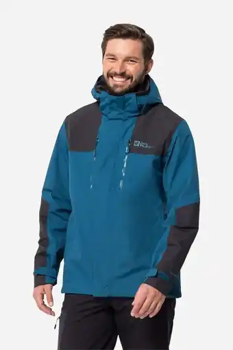 Bever Jack wolfskin jasper hardshell jas blauw aanbieding