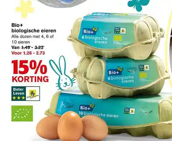 Hoogvliet Bio+ Biologische Eieren aanbieding