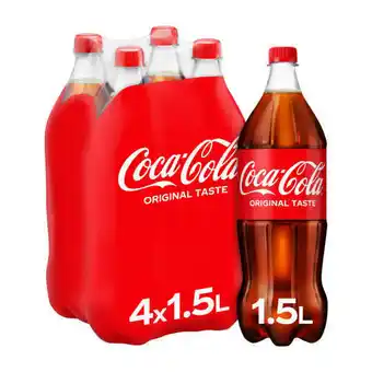 Coop Coca-cola original taste 4 x 1,5 l aanbieding