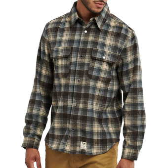 Plutosport Fat moose adrian checked cotton flannel overhemd heren aanbieding