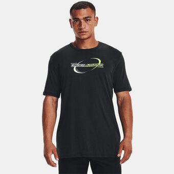 Under Armour Herenshirt under armour sportstyle met korte mouwen zwart / lime surge / lime surge l aanbieding