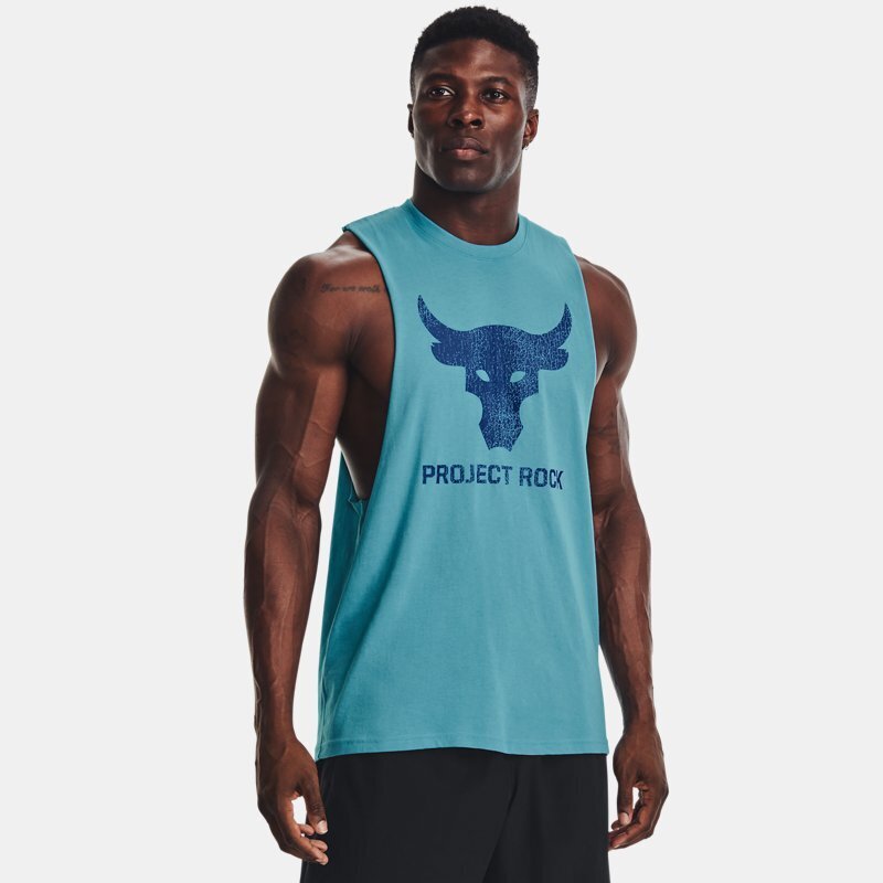 Under Armour Herentanktop project rock brahma bull glacier blauw / blauw mirage xl aanbieding