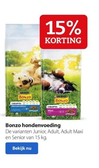 Pets Place Bonzo hondenvoeding aanbieding