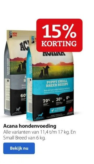 Pets Place Acana hondenvoeding aanbieding