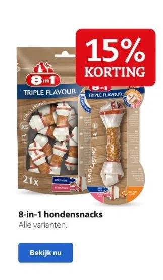Pets Place 8-in-1 hondensnacks aanbieding