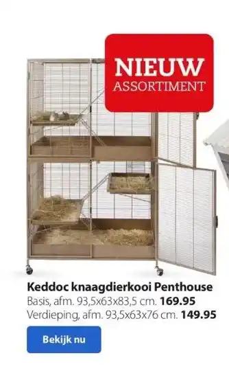 Pets Place Keddoc knaagdierkooi penthouse aanbieding