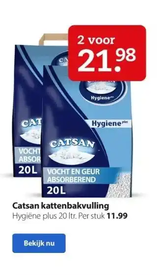 Pets Place Catsan kattenbakvulling aanbieding