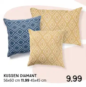 Xenos Kussen Diamant 45x45 cm aanbieding