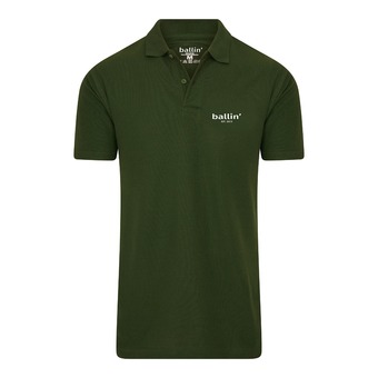 V&D Basic polo heren groen aanbieding