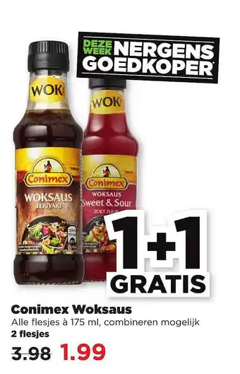 PLUS Conimex woksaus 175 ml aanbieding