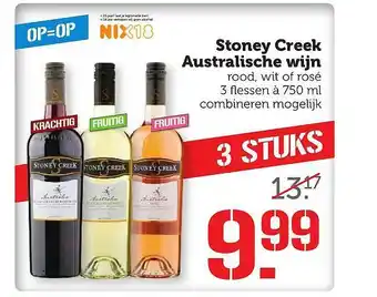 Coop Stoney creek australische wijn rood, wit of rosé 750 ml aanbieding