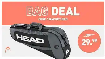 Intersport Twinsport Bag deal core 3 racket bag aanbieding