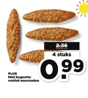 PLUS Plus mini baguette rustiek meerzaden aanbieding