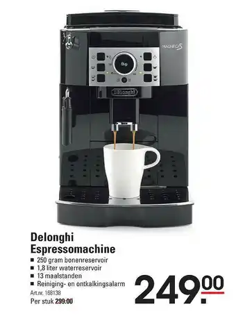 Sligro Delonghi espressomachine aanbieding