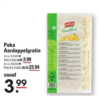 Sligro Peka aardappelgratin aanbieding