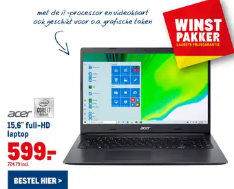 Makro ACER Laptop 15.6" Full-HD aanbieding