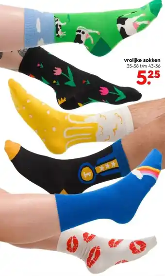 HEMA Vrolijke sokken 35-38 t/m 43-36 aanbieding