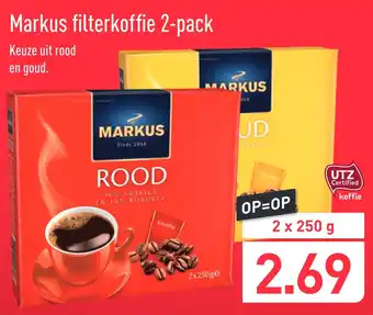 ALDI Markus filterkoffie 2-pack 2x250g aanbieding